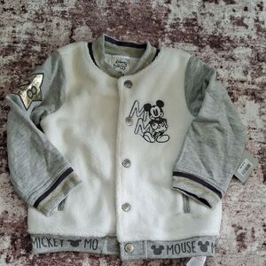 Disney Mickey Mouse Gray and White Kids Jacket